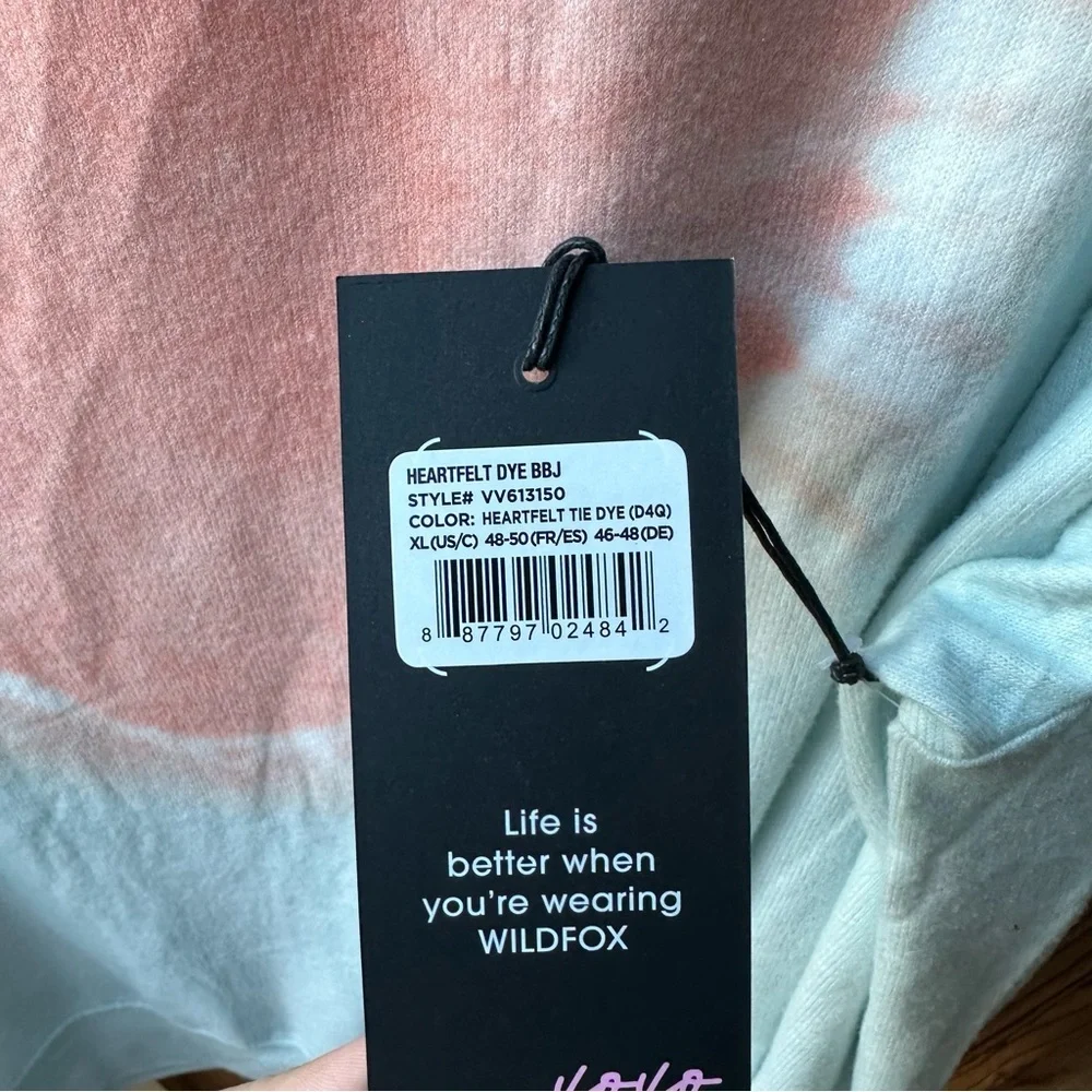 Wildfox Heartfelt Tie-Dye Baggy Beach Jumper Sweatshirt